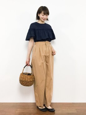 三由佳奈さん(レディース・160cm)の夏コーディネート