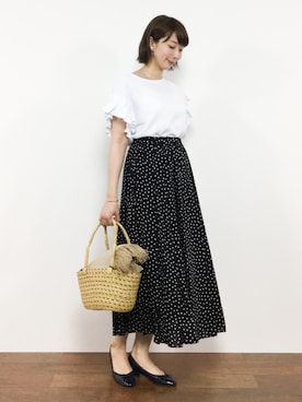 三由佳奈さん（レディース・160cm）の夏コーディネート