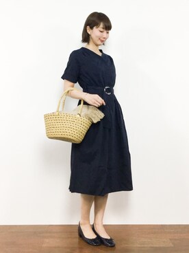 三由佳奈さん（レディース・160cm）の夏コーディネート