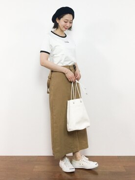 三由佳奈さんの「サニークラウズ　ｋａｚｕｍｉと作った巾着バッグ」を使ったコーディネート