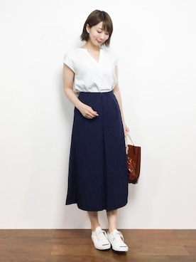 三由佳奈さん（レディース・160cm）の夏コーディネート