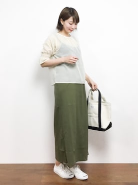 三由佳奈さん（レディース・160cm）の夏コーディネート