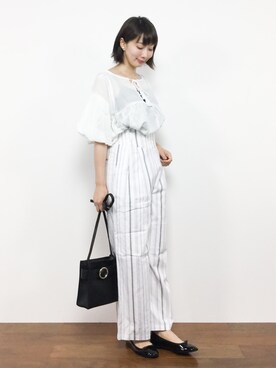 三由佳奈さん（レディース・160cm）の夏コーディネート