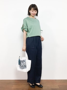 三由佳奈さん（レディース・160cm）の夏コーディネート