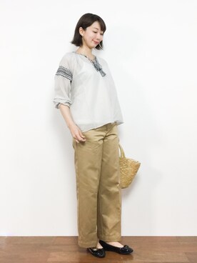 三由佳奈さん（レディース・160cm）の夏コーディネート