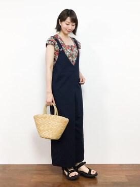 三由佳奈さん（レディース・160cm）の夏コーディネート