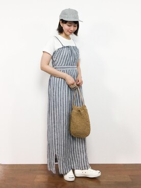 三由佳奈さん（レディース・160cm）の夏コーディネート