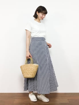 三由佳奈さん（レディース・160cm）の夏コーディネート