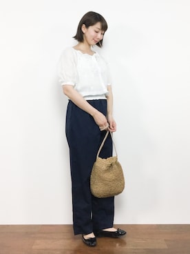 三由佳奈さん（レディース・160cm）の夏コーディネート