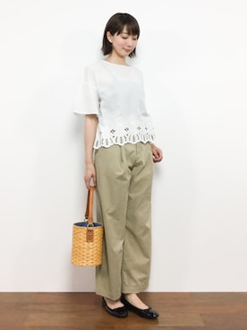 三由佳奈さん（レディース・160cm）の夏コーディネート