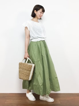 三由佳奈さん（レディース・160cm）の夏コーディネート