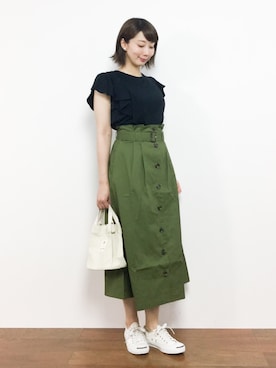 三由佳奈さん（レディース・160cm）の夏コーディネート