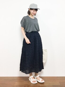 三由佳奈さん（レディース・160cm）の夏コーディネート