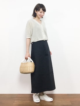 三由佳奈さん（レディース・160cm）の夏コーディネート