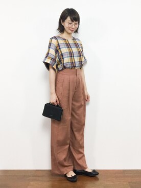 三由佳奈さん(レディース・160cm)の夏コーディネート