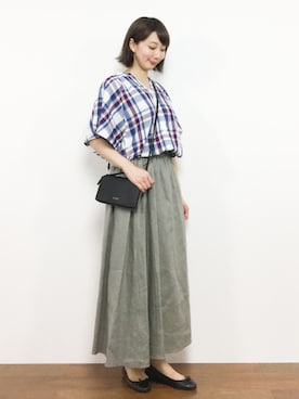 三由佳奈さん（レディース・160cm）の夏コーディネート