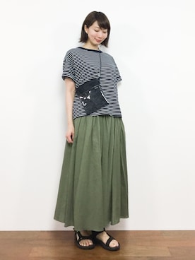 三由佳奈さん（レディース・160cm）の夏コーディネート