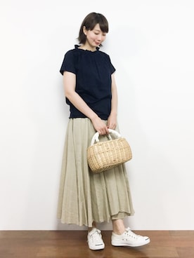 三由佳奈さん(レディース・160cm)の夏コーディネート
