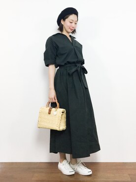 三由佳奈さん（レディース・160cm）の夏コーディネート