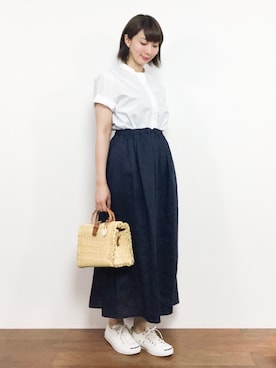 三由佳奈さん（レディース・160cm）の夏コーディネート