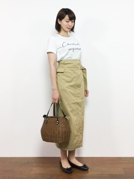 「STUDIOUS SELECT（ステュディオスセレクト）のアイテム」を使った、三由佳奈さん（レディース・160cm）の夏コーディネート