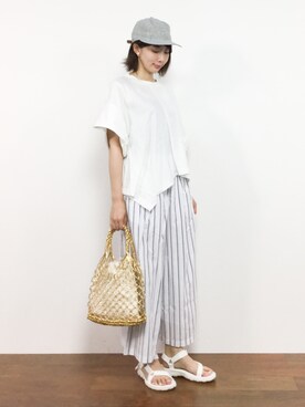 三由佳奈さん（レディース・160cm）の夏コーディネート