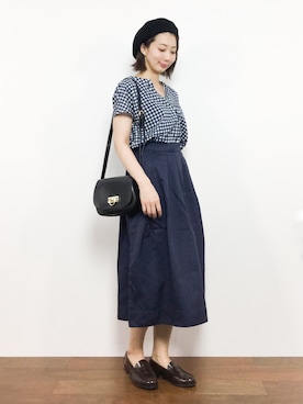 三由佳奈さん（レディース・160cm）の夏コーディネート