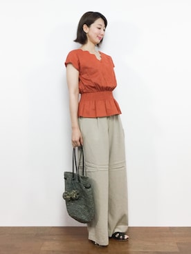 三由佳奈さん(レディース・160cm)の夏コーディネート