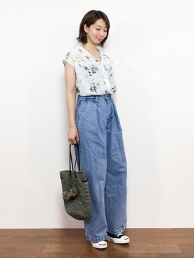 三由佳奈さん(レディース・160cm)の夏コーディネート