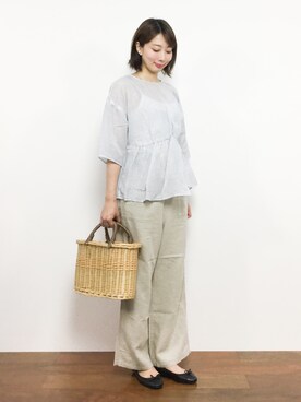 三由佳奈さん(レディース・160cm)の夏コーディネート