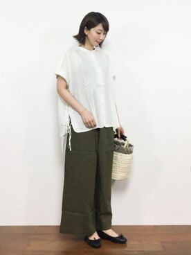 三由佳奈さん（レディース・160cm）の夏コーディネート