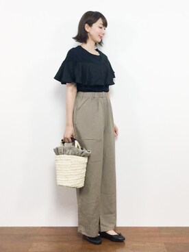 三由佳奈さん（レディース・160cm）の夏コーディネート