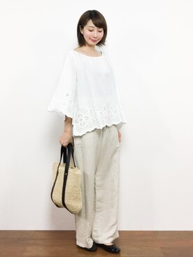 三由佳奈さん（レディース・160cm）の夏コーディネート