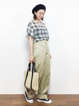 三由佳奈さん（レディース・160cm）の夏コーディネート