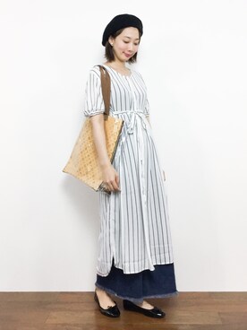 三由佳奈さん（レディース・160cm）の夏コーディネート