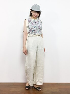 三由佳奈さん（レディース・160cm）の夏コーディネート