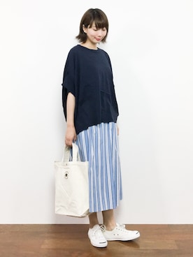 三由佳奈さん(レディース・160cm)の夏コーディネート