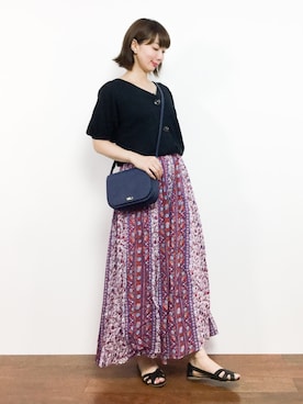 三由佳奈さん（レディース・160cm）の夏コーディネート