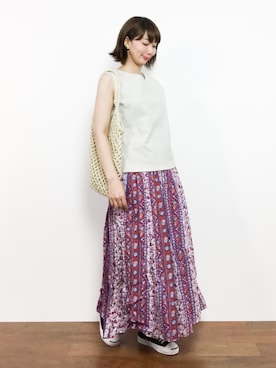 三由佳奈さん(レディース・160cm)の夏コーディネート