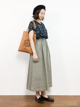 三由佳奈さん（レディース・160cm）の夏コーディネート