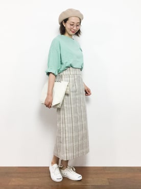 三由佳奈さん（レディース・160cm）の夏コーディネート