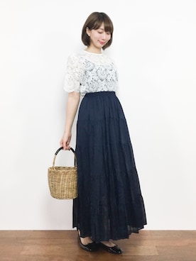 三由佳奈さん(レディース・160cm)の夏コーディネート