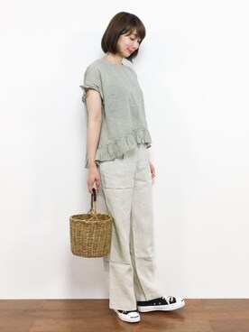 三由佳奈さん（レディース・160cm）の夏コーディネート