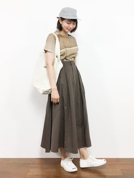 三由佳奈さん（レディース・160cm）の夏コーディネート