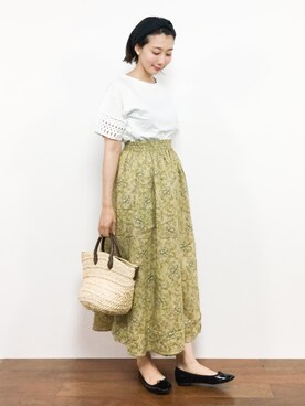 三由佳奈さん（レディース・160cm）の夏コーディネート