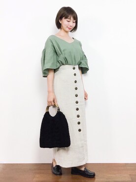 三由佳奈さん(レディース・160cm)の夏コーディネート