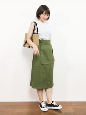 三由佳奈さん(レディース・160cm)の夏コーディネート