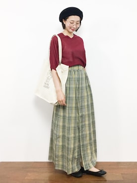 三由佳奈さん（レディース・160cm）の夏コーディネート