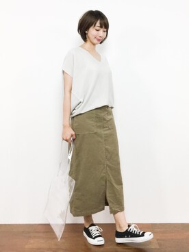 三由佳奈さん（レディース・160cm）の夏コーディネート