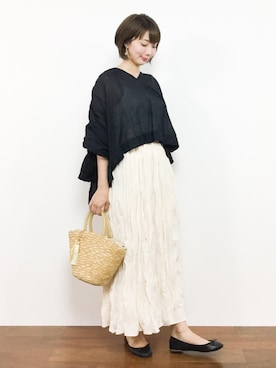 三由佳奈さん(レディース・160cm)の夏コーディネート